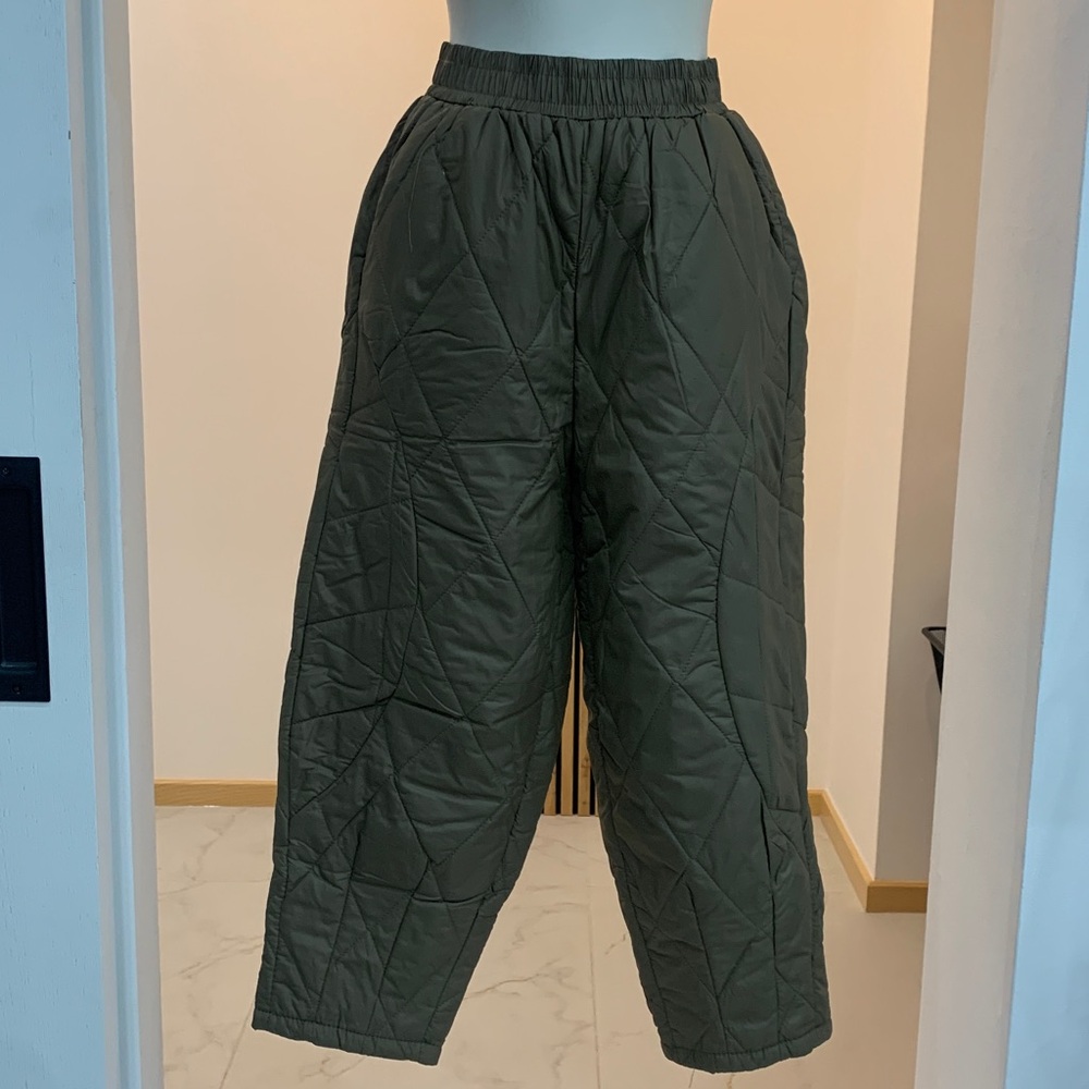 NWT❄️Stylish Tan Quilted Pants - Picture 3 of 16